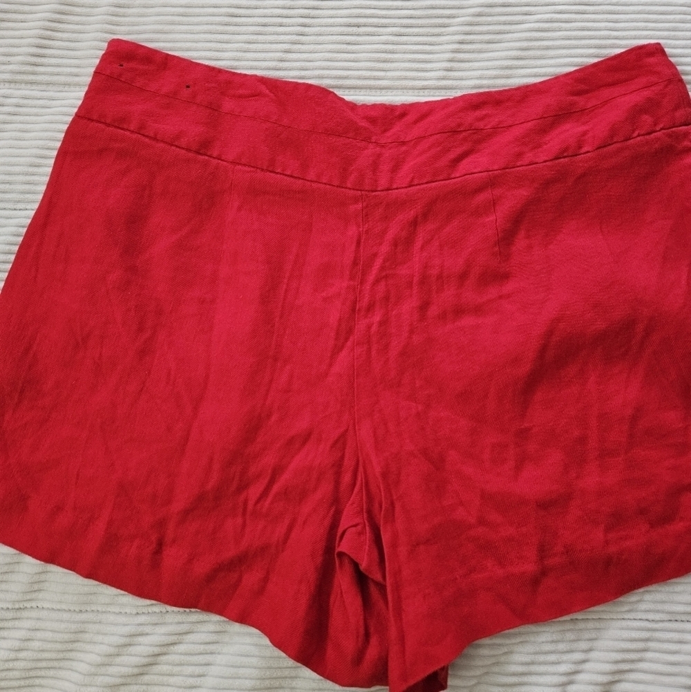 Worthington Women's Red Shorts Linen Blend Size 16 - Picture 8 of 10